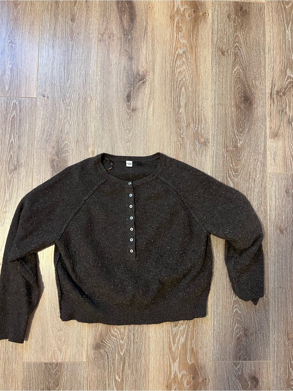 lola's room brown acrylic crewneck sweater